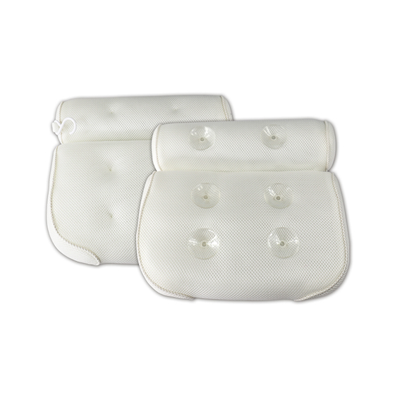 Bath pillow with 6 suction cups